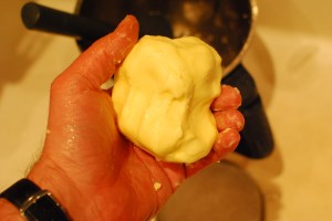 Butter, after squeezing out as much water as possible.